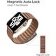 thumbnail image 5 of Correa de eslabones de cuero para Apple Watch Band 44 mm 40 mm 45 mm 41 mm 38 mm 42 mm Pulsera de bucle magnético original para iWatch Serie 3 5 4 6 SE 7 Correas de reloj WD.WDQZL Hogar, 5 of 7