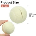 thumbnail image 2 of Uxcell 2 Pcs Pelotas de Tenis Pre-cortadas para Andadores, Accesorios Universales de Pelotas Deslizantes Pre-cortadas para Patas de Muebles y Protección del Suelo, Blanco Oscuro, 2 of 6