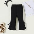 thumbnail image 5 of Zanarzt Baby Leggings Baby Girls Solid Color Pants Casual Versatile Fashionable Flared Pants Black,6-9 Months, 5 of 7
