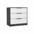 thumbnail image 4 of Nmkwnr 3 Drawers Dresser with Handles, Wood Storage Cabinet for Living Room, Office, Gray + White, 4 of 7