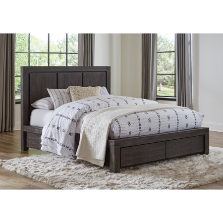 Carbon Loft Melbury King-size Solid Wood Platform Bed in Graphite