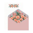 thumbnail image 1 of Sobre de boda, carta de invitación, tamaño A5, carta de amor escrita a mano, papel para cartas, juego de sobres con flores de primavera cálidas, contiene 2 sobres, 4 papeles para cartas, 1 of 6