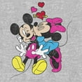 thumbnail image 2 of Junior's Mickey & Friends Minnie Mouse Smooch Sweatshirt Heather Gray X Small, 2 of 2