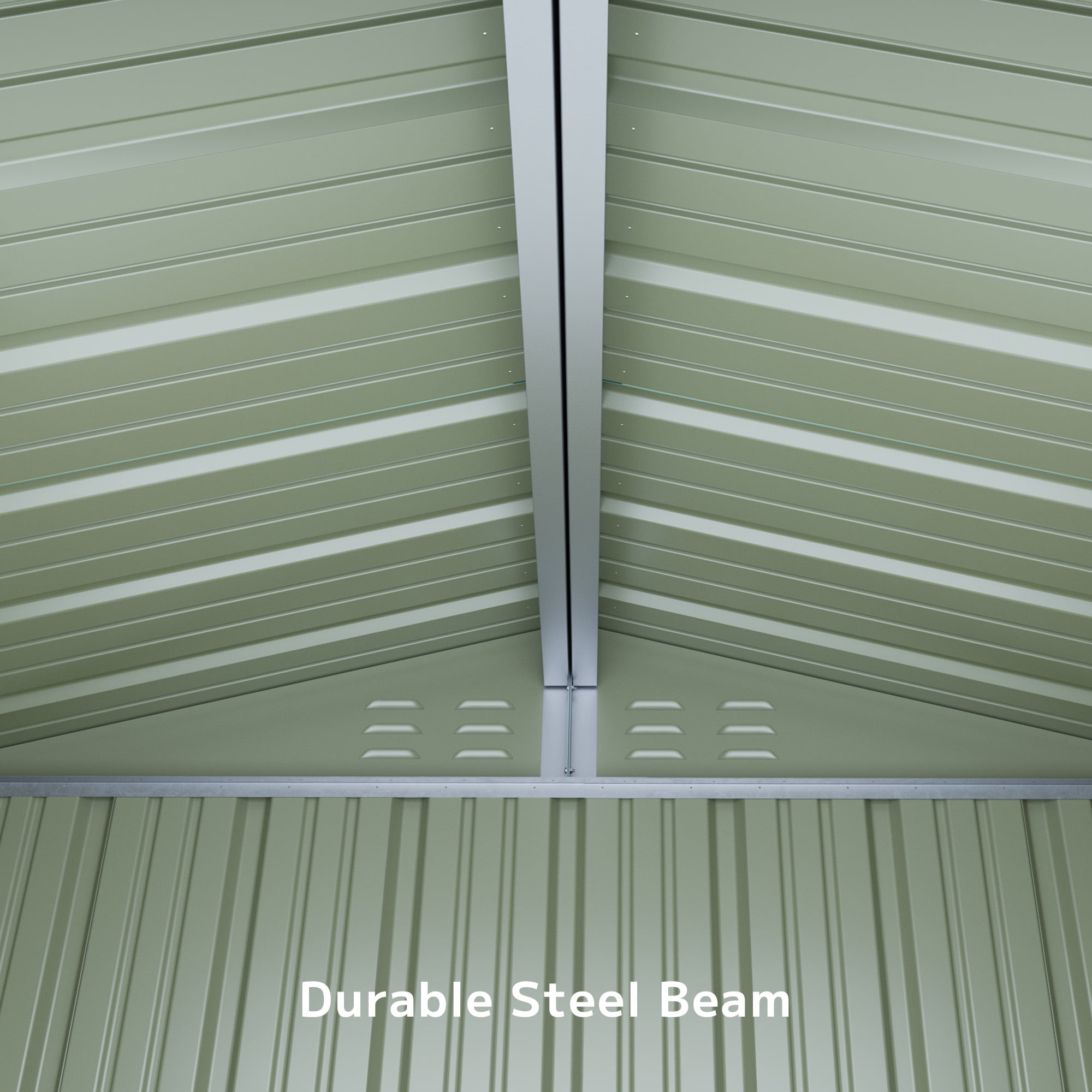 Outdoor Storage Shed 6 x 4 t（24.6 sq. ft.）Metal Garden Shed with Double Lockable Doors,for Backyard Patio Lawn-Green