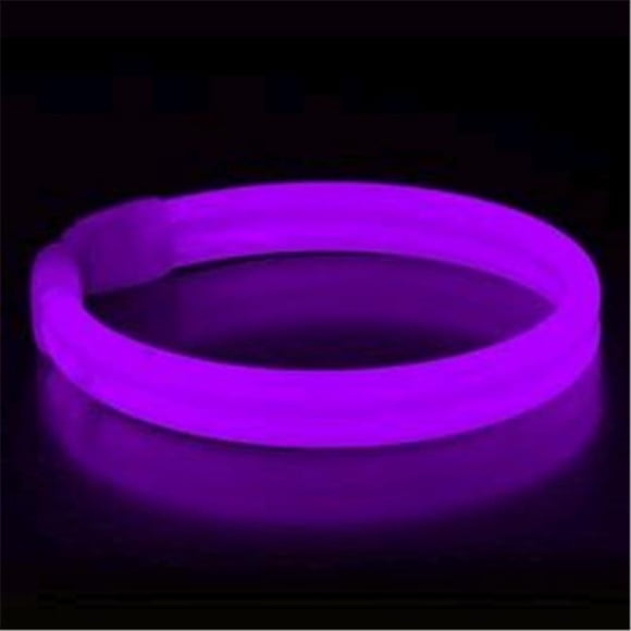 Blinkee 1145056 Wide Glow Stick 8 in. Bracelet, Purple - Pack of 30