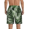 thumbnail image 3 of Kll Tropical Palm Leaves1 Men'S Casual Summer Beach Shorts Hawaiian Shorts With Pockets-3x-Large, 3 of 9