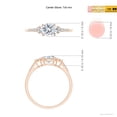 thumbnail image 5 of ANGARA Lab Grown Horizontally Set Diamond Ring with Trio Diamond Accents for Women in 14K Rose Gold (Size-7x5mm| Color-F-G| Clarity-VS) | Anniversary, Jewelry Gift for Women | Lab-Grown Diamond Ring, 5 of 7
