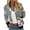 Gray, variant on Herrnalise Women's Bomber Jacket Casual Coat Zip Up Outerwear Windbreaker Floral Prints Overcoat With Pockets Gray,L