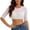White-1, variant on Women's Lace Cropped Top, 3/4 Sleeve Sheer Mesh Blouse, Casual See-Through Cover Up for Summer and Beach