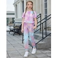 thumbnail image 6 of Arshiner Girls Clothes 3 Piece Outfits Short Sleeve Shirts Long Pants and Dolphin Shorts Clothing Sets with Pockets, 6 of 6