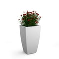 thumbnail image 2 of Mayne Kobi 15" x 15" x 26" Square Tall White Self-Watering Plastic Planter, 2 of 6