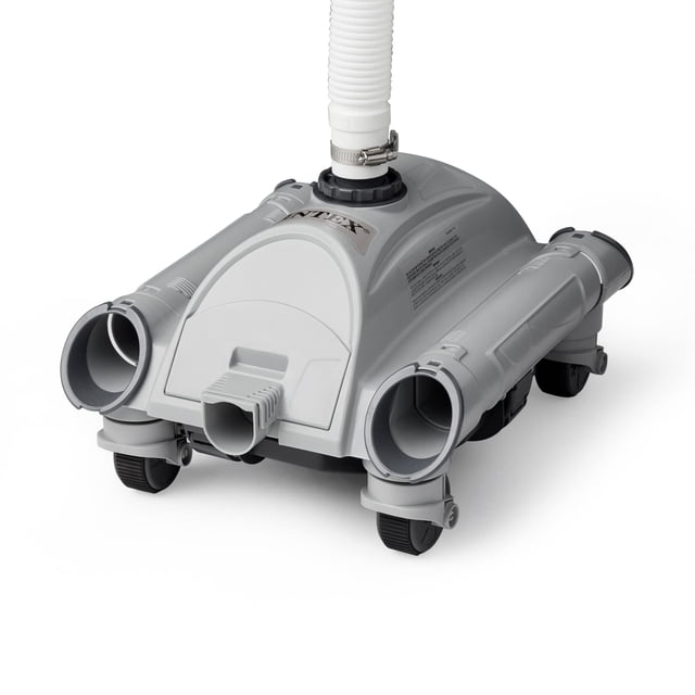 Limpiador de piscinas Intex 28001E sobre el suelo con manguera de 6,5 m