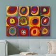 thumbnail image 2 of HFDF Abstract Canvas Art Squares with Concentric Circles Squares with Concentric Circles by Wassily Kandsky Giclee Canvas Prts Wrapped Gallery Wall Art | Stretched and Ready to Hang 16x12inch Framed, 2 of 5