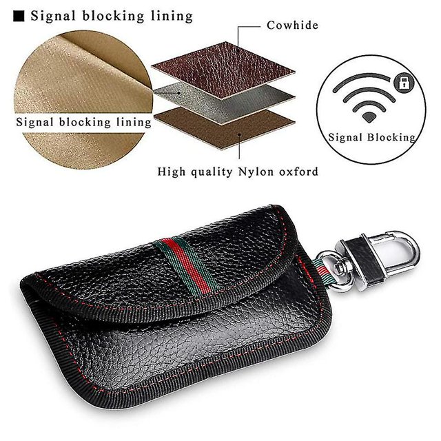 Bolsa de 2 paquetes para llavero de coche, bolsa de bloqueo de se?al de llave de coche, negro LingWen 8390605783197