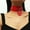 37-Red Heart Lightning, variant on GKNET Women PU Leather Choker Necklace O Ring Chain Neck Collar Gothic Punk Black Belt-49-Red Skull