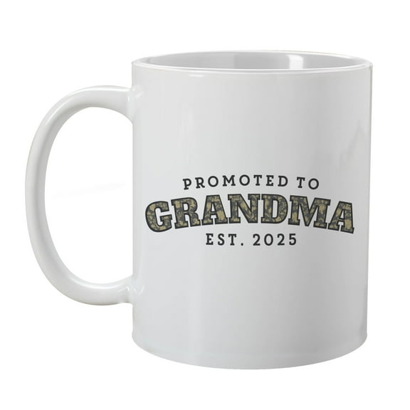 GiftsForYouNow Promoted to Grandma Ceramic Coffee Mug White 11oz, Mom Christmas Gifts