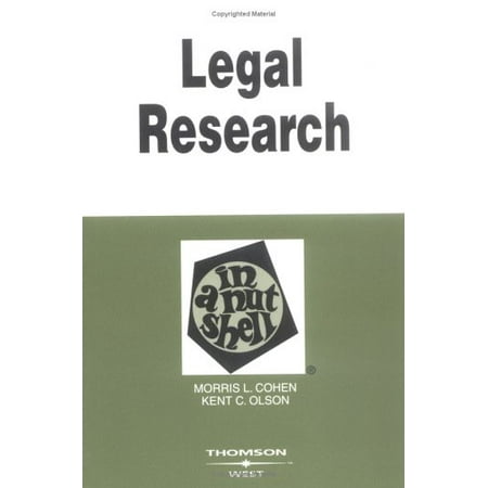 Pre-Owned Legal Research in a Nutshell (Paperback) 0314147071 9780314147073