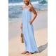 thumbnail image 5 of Vestido de verano PRETTYGARDEN para mujer 2025 con tiras holgadas, azul XXL, 5 of 9