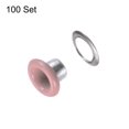 thumbnail image 3 of 100 Juegos Ojales Kit Metal Ojales 3mm 0.12 Ojal Herramienta para Zapatos Ropa Cinturón Bolsa Bricolaje Proyecto, Rosa, 3 of 7