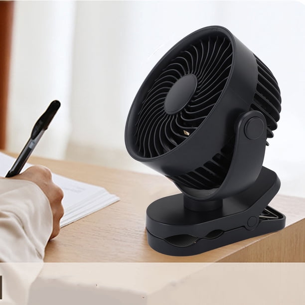 Clip Portátil En El Ventilador, Ventilador De Carriola De Mini De Rotación De 360 , Ventilador Pequeño Y Recargable Y Recargable De 4 Velocidades, Ventilador Personal De