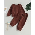thumbnail image 4 of Honganda 0-3T Baby Boys Pants Set, Long Sleeve Sweatshirt with Pants Infant Toddler Sweatshirt Clothes, 4 of 9