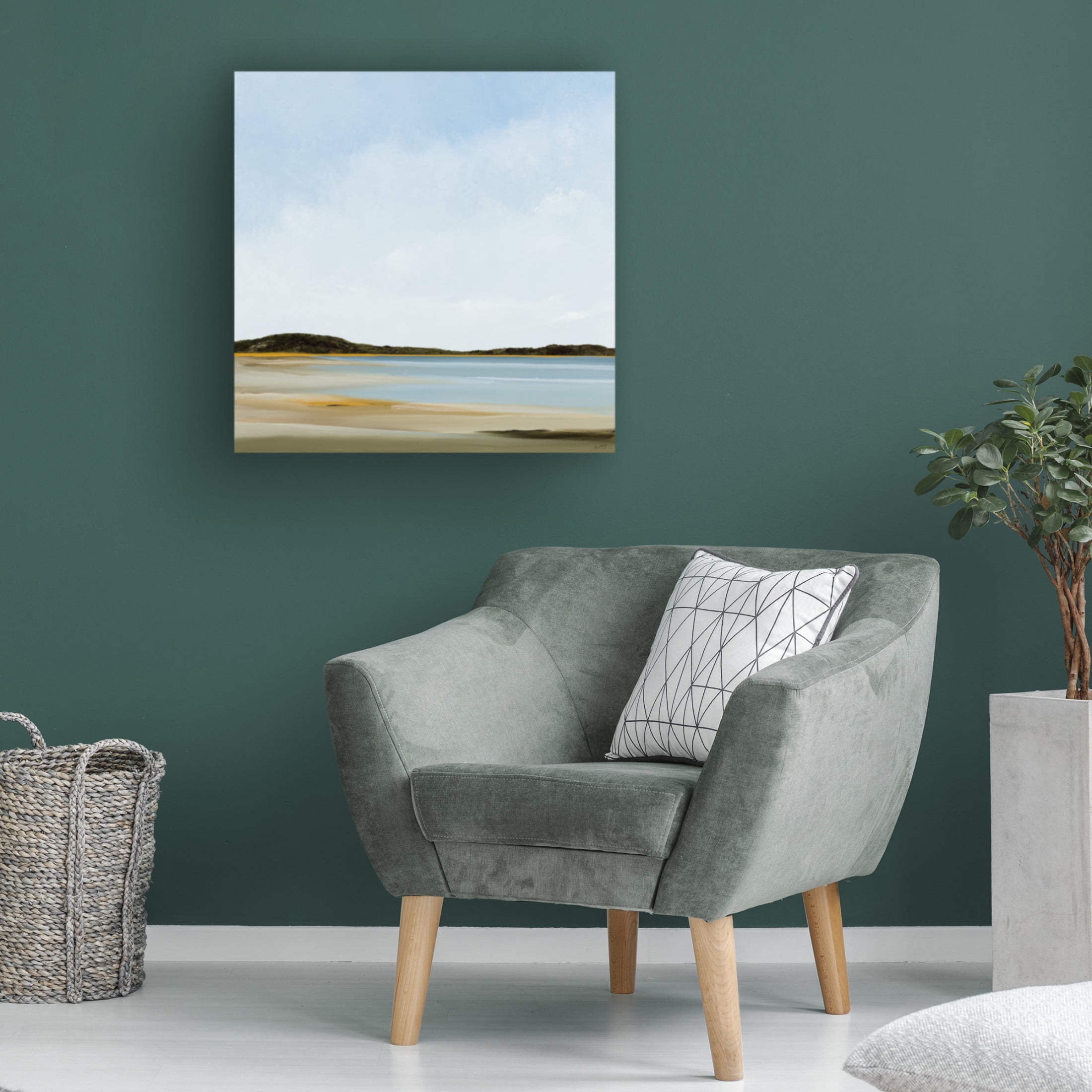 Canvas Wall Art - Rick Fleury 'Great Island' Wall Art for Living Room, Bedroom, or Office Décor by Trademark Fine Art - 14 x 14 Inches