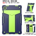 thumbnail image 2 of for Samsung Galaxy Tab A8 10.5 inch (2022) SM-X200/X205/X207 Case with Pencil Holder & Kickstand, Shockproof Drop Proof Kids Friendly Rugged Full Body Protective Cover, Navy+Green, 2 of 4