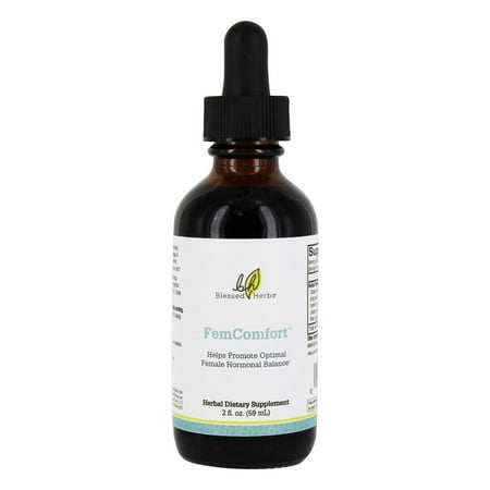 Blessed Herbs - FemComfort Female Hormonal Balance Support - 2 fl. (Best Herbs For Hormonal Acne)