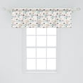 thumbnail image 2 of Ambesonne Japanese Cat Window Valance, I Love Sushi Doodle, 54" X 18", Champagne Taupe Grey, 2 of 3