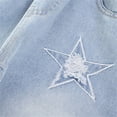thumbnail image 4 of YUEHUA pull on jeans for girls size 12, Kids Girls Jeans Distressed Elastic Waist Baggy Denim Wide Leg Pants Trousers, 4 of 8