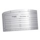 thumbnail image 2 of Regla de dobladillo para planchado en caliente, herramienta de costura portátil de aleación de aluminio, plantilla de corte de tela para impresión, 2 of 9