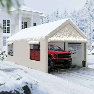 PEAKTOP OUTDOOR 12x20ft Heavy Duty Carport, Portable Garage Tent