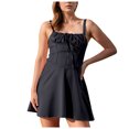 thumbnail image 1 of Vestido sin mangas y sin espalda de corte A para mujer - Color liso, vestido largo de verano, poliéster, ropa informal/formal, 1 of 5