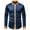 Navy, variant on AnuYalue Men's Button Down Shirt Satin Lapel Business Shirt Casual Color Block Tops Trendy Long Sleeve Top