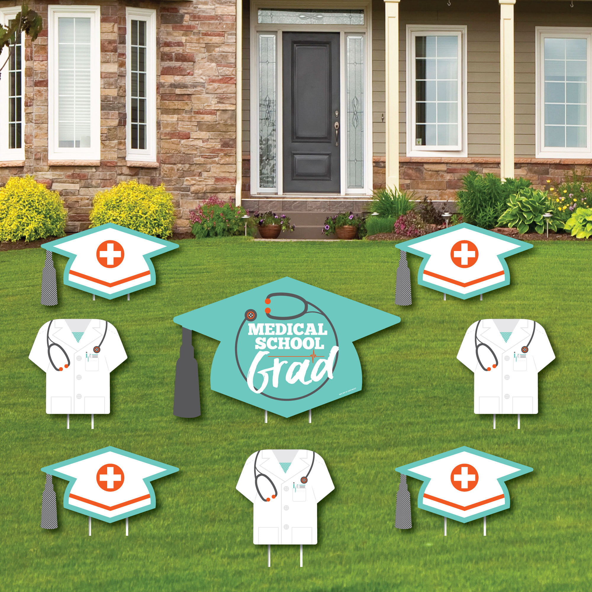 Medical School Grad Yard Sign and Outdoor Lawn Decorations Doctor