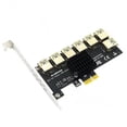 thumbnail image 2 of PCIe 1 a 7 USB3.0 7 USB Sockets Riser Extender Adaptador Tarjeta para 7 / Oro Jinwen elevador pcie, 2 of 8