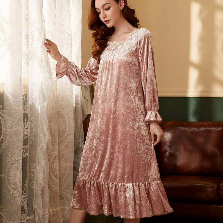 Long sleeve fleece nightgown new arrivals
