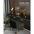 thumbnail image 2 of VIRRMO Modern Rubberwood Solid Print Comfy Armchairs, Black (Set of 2), 2 of 7