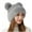 Gray, variant on Luxalzxs Womens Winter Hats Beanie Hats Plush Cable Knit Soft Cute Beanie with Double Pompom