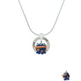 thumbnail image 2 of Delight Jewelry Resin Blue Alien with Orange Dots Live Ring Charm Necklace, 18", 2 of 4