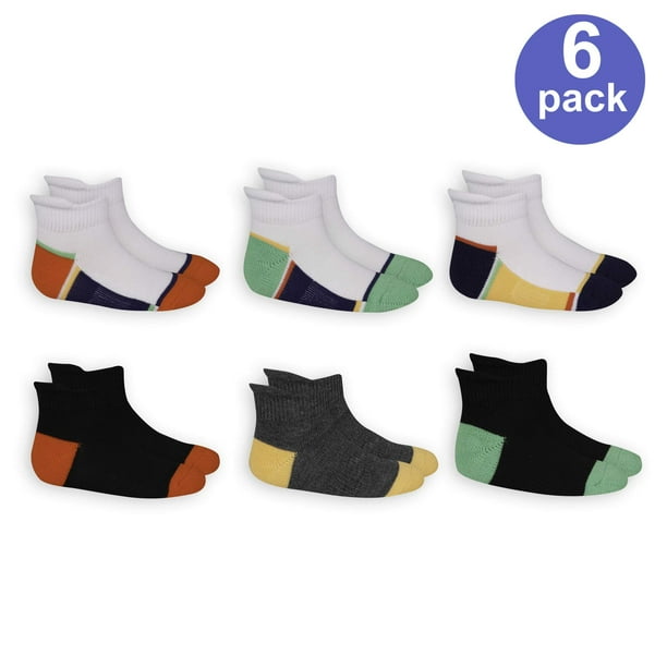 Baby Toddler Boy Everyday Active Low Cut Tab Socks 6 Pack