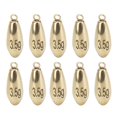 thumbnail image 1 of Greensen 10Pcs Portable Reusable Rotation Fishing Weights Sinkers Tackle Accessory Golden,Sinker Weight,Metal Fishing Weight, 1 of 8