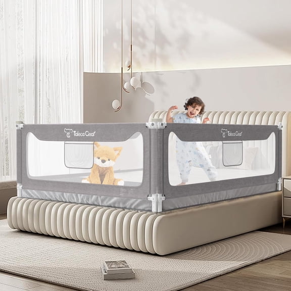 G TALECO GEAR Barandilla de cama para niños pequeños, barandillas protectoras estables para cama, protector de barandilla para cama de bebé para cama doble, tamaño Queen y King (78,7 pulgadas, 1 pieza