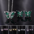 thumbnail image 2 of Lifetechs 6 Pcs/Set Necklace Earrings Set Shiny Rhinestones Butterflies Shape Pendant Necklace Stud Earrings Set Jewelry Gift, 2 of 8