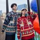 thumbnail image 2 of Otoño e Invierno jersey retro hombres suéter de Navidad Harajuku High Street estilo suelto y perezoso pareja suéter hombres ropa, 2 of 5
