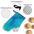 thumbnail image 5 of YFYANG Oven Mitts and Pot Holders Sets 4 Pieces, Non-Slip Heat Resistant Blue Watercolor Art Kitchen Glove Pot Mat for Cooking and Baking, 5 of 8