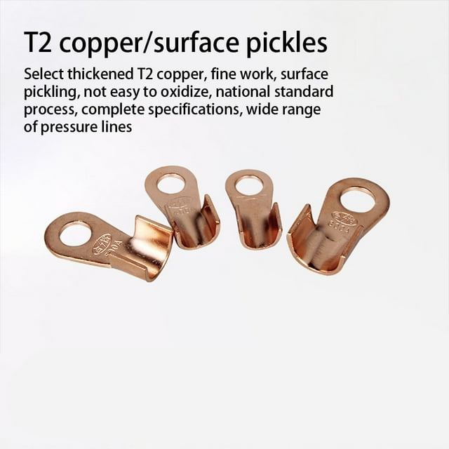 10 Pieces Mini Wire Terminals Supplies Electrical Wire Terminals Copper Electrical Cable Connector Lug Ends Professional Cord Connection Fixing Accessories 80A