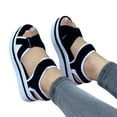 thumbnail image 4 of Utoimkio Wedge Sandals for Women Dressy Women Ladies Slope Heel Sandals Comfortable Open Toe Causal Sandals Shoes, 4 of 4