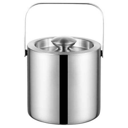 

Ice Bucket Double layer 304 Stainless Steel ice bucket for Cocktail Bar or Parties for Chilling Champagne Beer or Wine