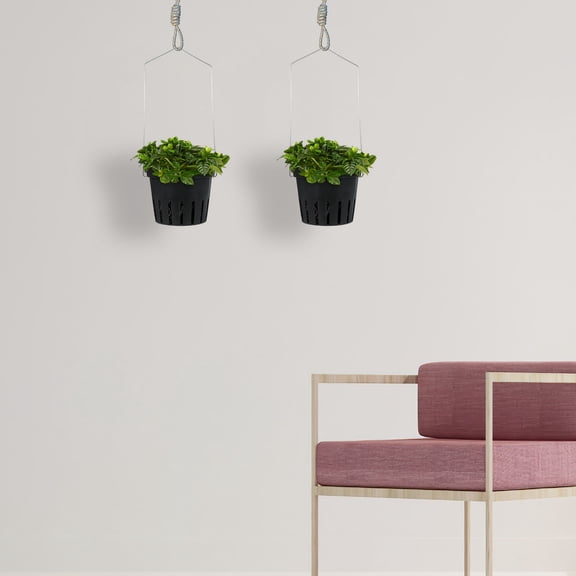 FOMIYES Black Plastic Hanging Wall for , Flowers, and Indoor Outdoor Garden Display